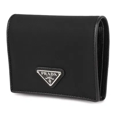 Prada Small Saffiano Leather Wallet In Black