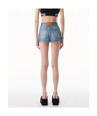 Alexander Wang Zip Front Mini Skort In Blue