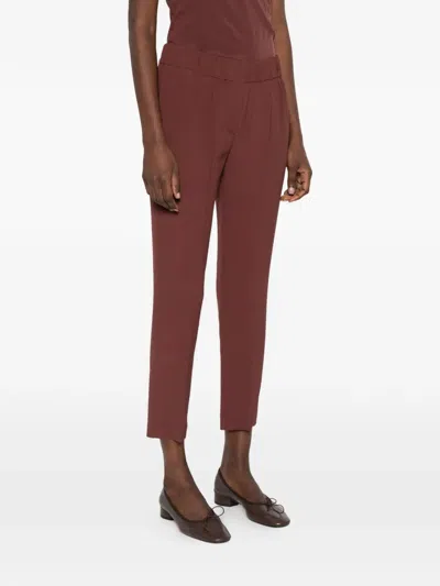 Brunello Cucinelli Elasticated Trousers In Brown