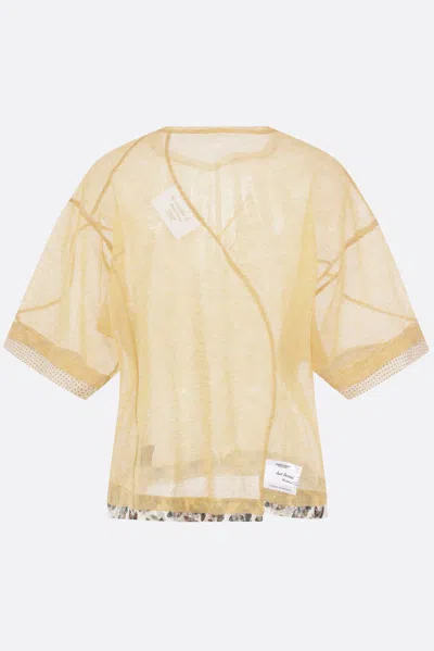 Undercover Layered-effect Semi-sheer T-shirt In Brown
