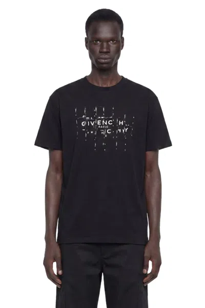 Givenchy Photographic Negative Logo Regular Fit Graphic T-shirt In Black
