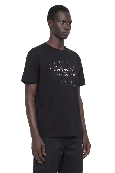 Givenchy Photographic Negative Logo Regular Fit Graphic T-shirt In Black