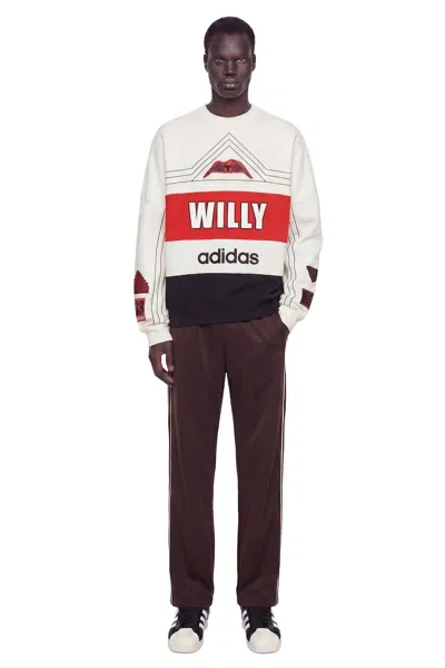 Adidas Originals Adidas X Wales Bonner Regular Fit Stripe Track Pants In Brown