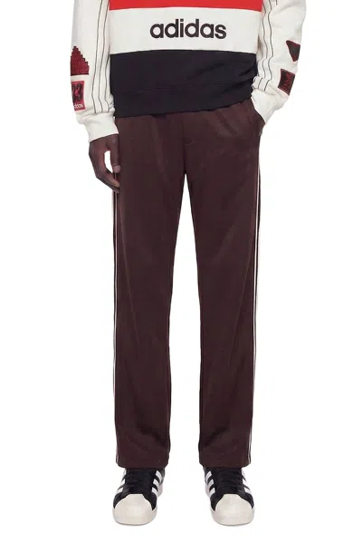 Adidas Originals Adidas X Wales Bonner Regular Fit Stripe Track Pants In Brown