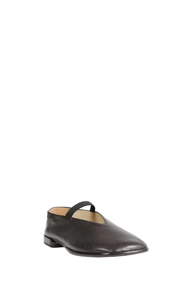 Lemaire Glove Nappa Leather Ballet Flats In Black