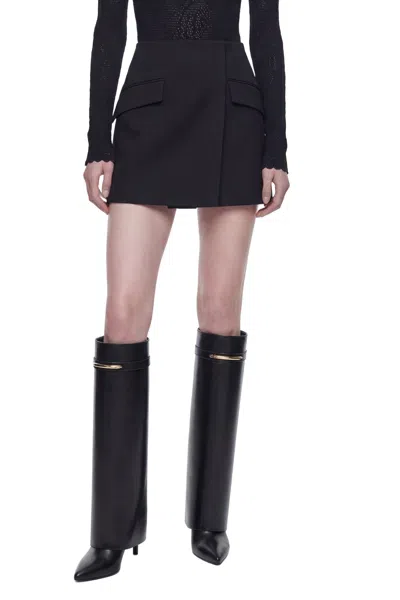 Givenchy Flap-pocket Mini Skirt In Black