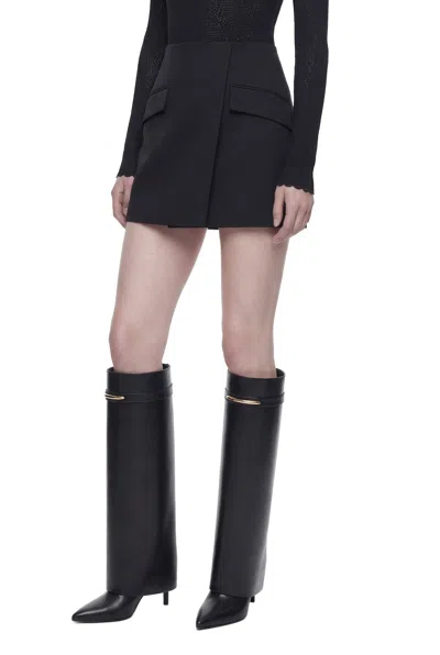 Givenchy Flap-pocket Mini Skirt In Black