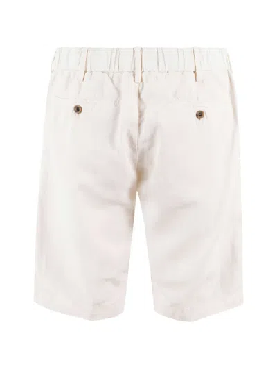 Myths Elasticated-waist Drawstring Shorts In White