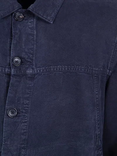 Ps By Paul Smith Button-up Collared Jacket In Blue