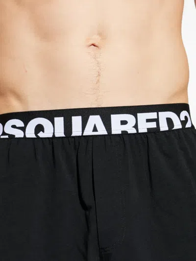 Dsquared2 Logo-waistband Boxers In Black