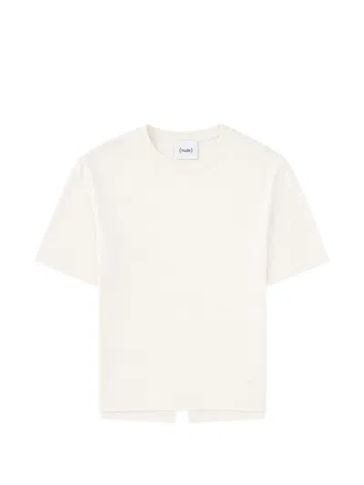 Nude T-shirt In Cotone In Neutral