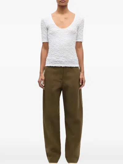 Samsoe & Samsoe Sia Textured T-shirt In White