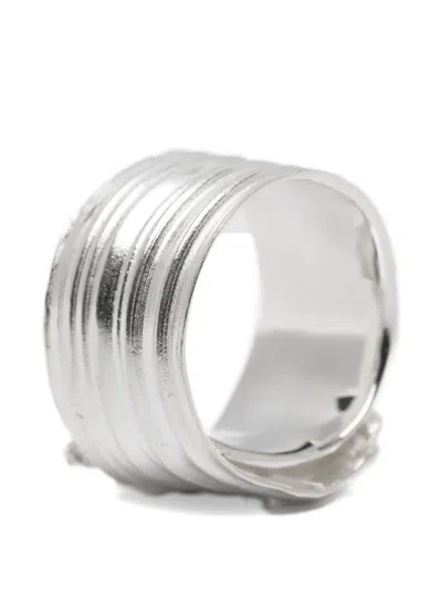 Completedworks Textured Wrap-design Ring In Silver