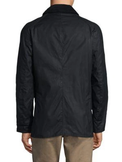 Shop Barbour Ashby Wax Jacket In Navy