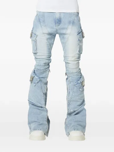 Guapi Black Ops Cargo Jeans In Blue