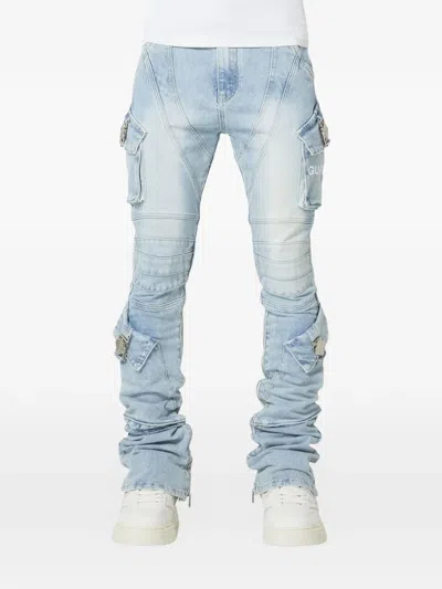 Guapi Black Ops Cargo Jeans In Blue