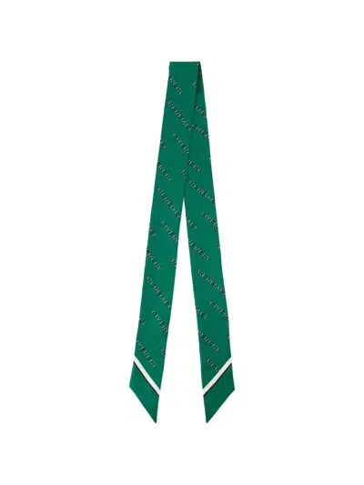 Givenchy Shadow Logo-print Headband Scarf In Green