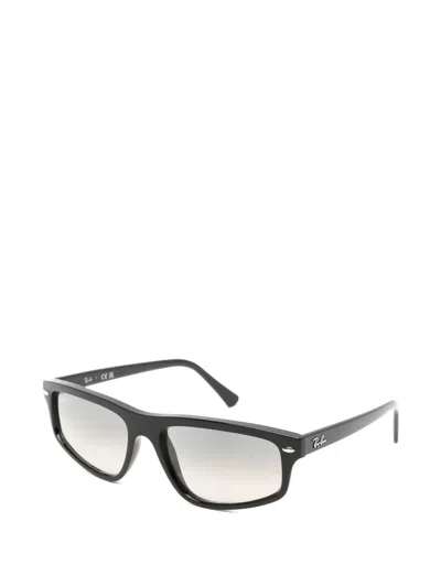 Ray Ban Rectangle-frame Sunglasses In Black