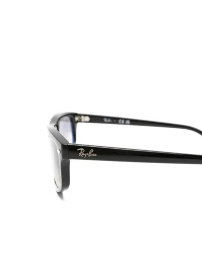 Ray Ban Rectangle-frame Sunglasses In Black