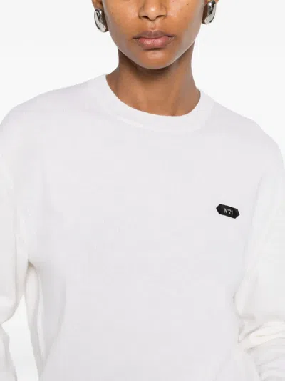 N°21 Logo-patch Sweater In Multi