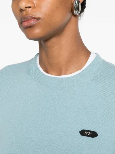 N°21 Logo-patch Sweater In Multi