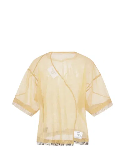 Undercover Layered-effect Semi-sheer T-shirt In Multi