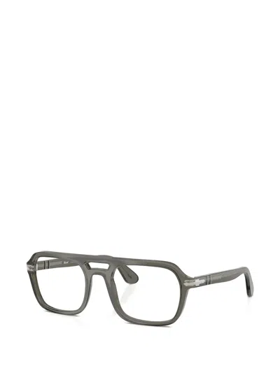 Persol Double-bridge Pilot Glasses In Black