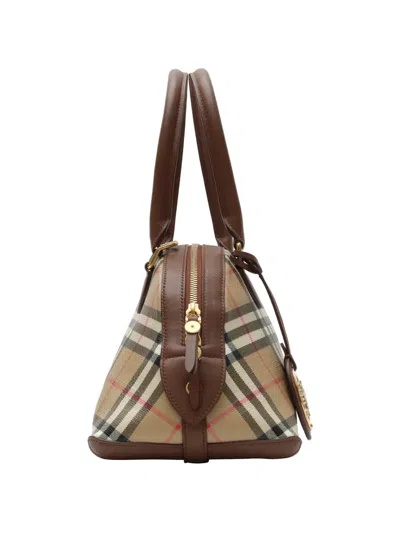 Burberry Primrose Small Shoulder Bag Check Pattern In Purple