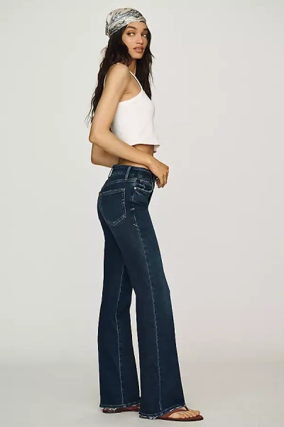 Good American Womens Indigo983 Good Legs Flare Stretch-denim Jeans In Blue