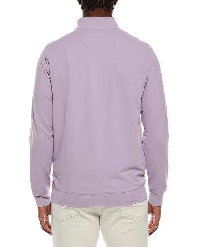 Tailorbyrd Micro Grid Textured Performance 1/4-zip Pullover In Gray