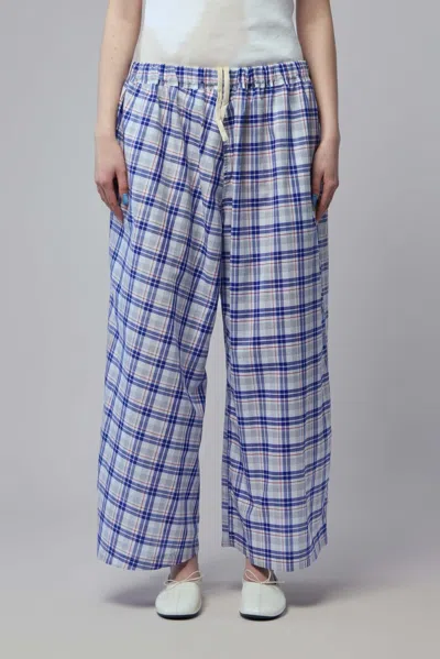 Sofie D'hoore Checked Wide-leg Trousers In Blue