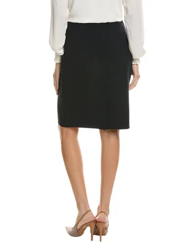 St John St. John Solid Stretch Knit Pencil Skirt In Black