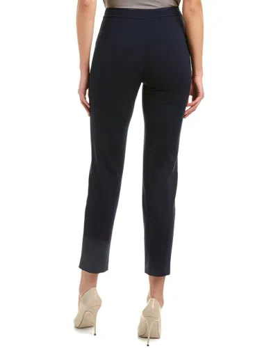 St John St. John Pull-on Wool-blend Pant In Blue