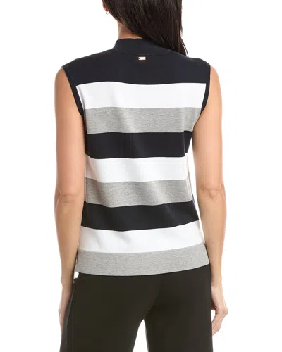 St John St. John Candy Stripe Turtleneck Sweater In Multi