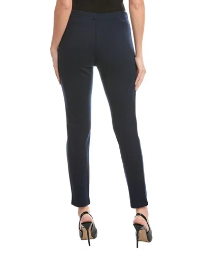 St John St. John Pull-on Wool-blend Pant In Blue