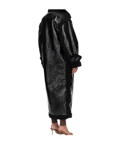 Ottolinger Shearling Oversized Split Coat In Animal Print