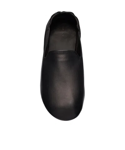 The Row Nappa Leather Casa Ballerinas Elasticated Back In Black
