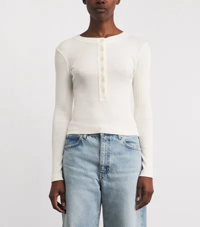 Citizen Of Humanity Citizens Of Humanity Varra Henley T-shirt In White