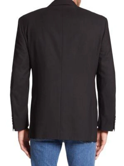 Shop Canali Wool Sportcoat In Black