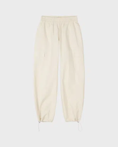 Stylein Drawstring-cuff Elasticated Cargo Pants In White