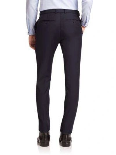 Shop The Kooples Wool Dress Pants In Dark Navy