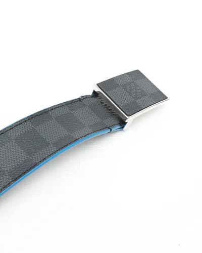Pre-owned Louis Vuitton Damier Graphite Belt, Size 95 In Multi
