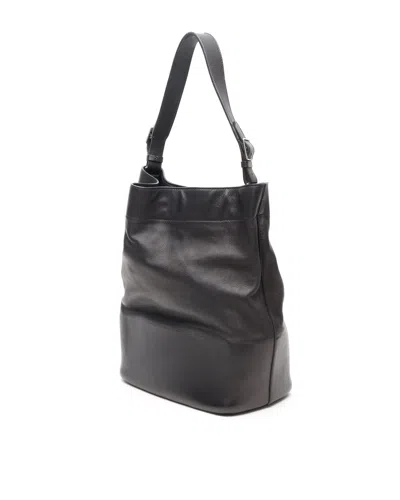 Celine Céline Drawstring Bucket Bag In Black