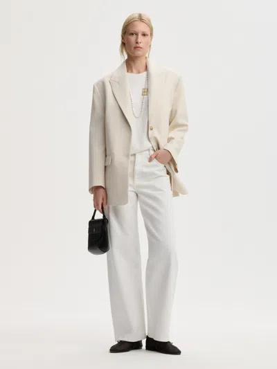 By Malene Birger Adele Single-breasted Blazer In White