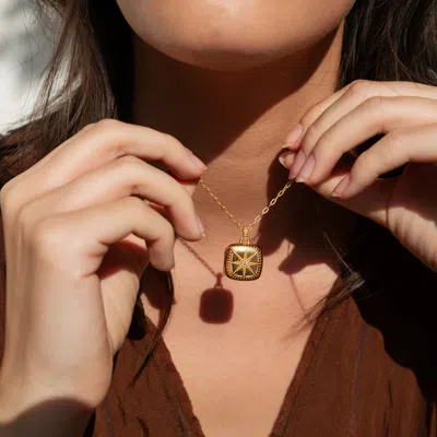 Dower & Hall Sapphire Stellar Locket In Metallic