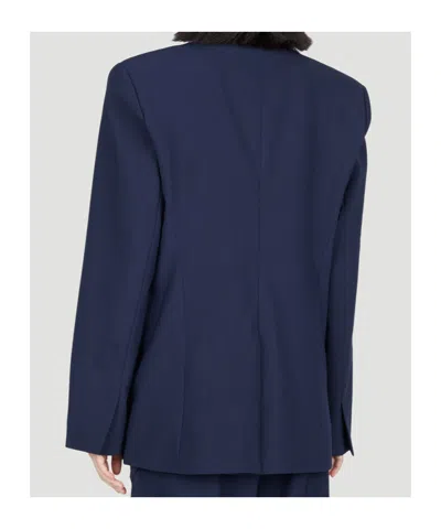 Ottolinger Signature Split Double-breasted Blazer In Blue