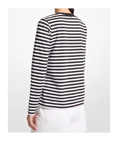 Michael Michael Kors Embroidered Stripe T-shirt In Pattern