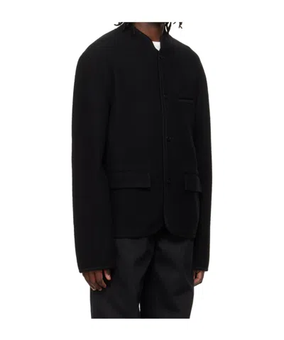 Rier Long-sleeved Wool Casual Jacket In Black
