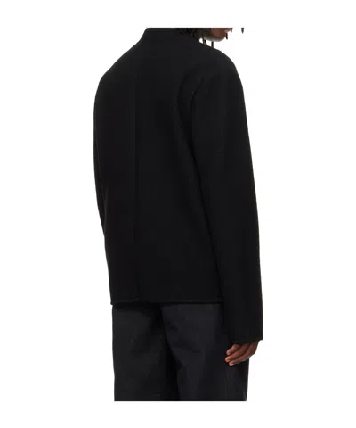 Rier Long-sleeved Wool Casual Jacket In Black