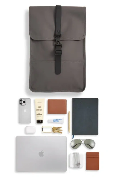 Rains Mini Waterproof Backpack In White